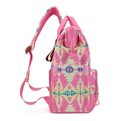WG2204-91102   Wrangler Aztec Printed Callie Backpack/Diaper Bag- Pink