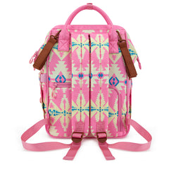 WG2204-91102   Wrangler Aztec Printed Callie Backpack/Diaper Bag- Pink