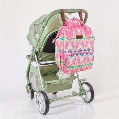 WG2204-91102   Wrangler Aztec Printed Callie Backpack/Diaper Bag- Pink