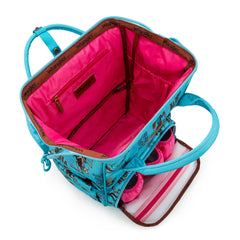 WG2204-91102   Wrangler Cowboy Printed Callie Backpack/Diaper Bag- Turquoise