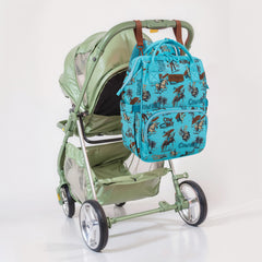 WG2204-91102   Wrangler Cowboy Printed Callie Backpack/Diaper Bag- Turquoise