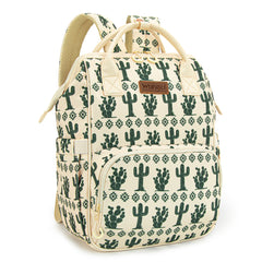 WG2204-9110   Wrangler Cactus Printed Callie Backpack/Diaper Bag- Beige