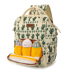 WG2204-9110   Wrangler Cactus Printed Callie Backpack/Diaper Bag- Beige