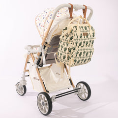 WG2204-9110   Wrangler Cactus Printed Callie Backpack/Diaper Bag- Beige