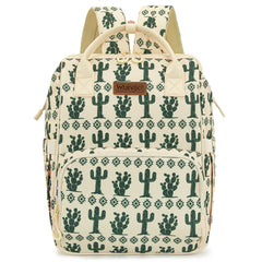 WG2204-9110   Wrangler Cactus Printed Callie Backpack/Diaper Bag- Beige