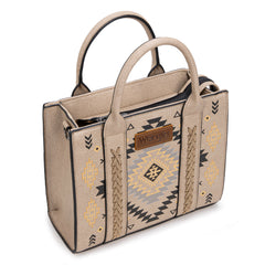 WG2206-8120S  Wrangler Aztec Pattern Print -Tote/Crossbody - Khaki
