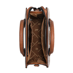 WG2206-8120S  Wrangler Aztec Pattern Print -Tote/Crossbody -Tan