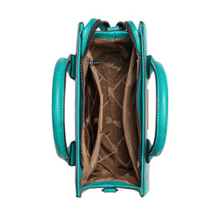WG2206-8120S  Wrangler Aztec Pattern Print -Tote/Crossbody -Turquoise