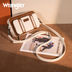 WG2207-30031  Wrangler Crossbody Purse With Wallet Compartment -Beige