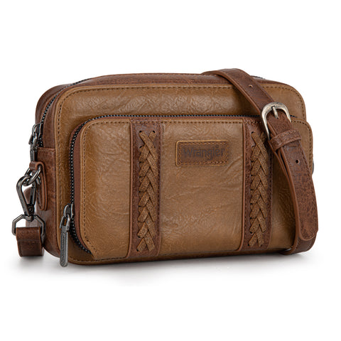 WG2207-30031  Wrangler Crossbody Purse With Wallet Compartment - Dark Khaki