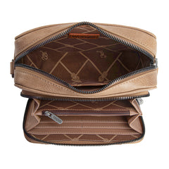 WG2207-30031  Wrangler Crossbody Purse With Wallet Compartment - Khaki