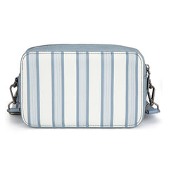 WG2207-3006  Wrangler Stripe Printed Crossbody Purse With Wallet Compartment - Jean