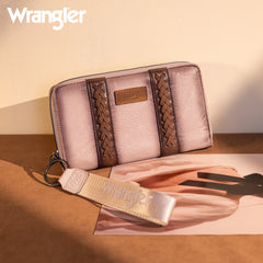 WG2208-W006  Wrangler Whipstitch Wallet/Wristlet - Pink