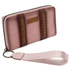 WG2208-W006  Wrangler Whipstitch Wallet/Wristlet - Pink