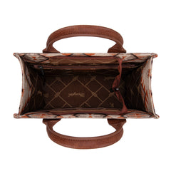 WG2209-8120S  Wrangler Aztec Pattern Dual Sided Print -Tote/Crossbody -Tan