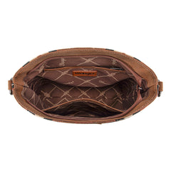 WG221-918  Wrangler Aztec Distressed Print Dual Sided Print Hobo Bag/Crossbody-Beige