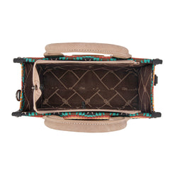 WG2211-8120S  Wrangler Southwestern Pattern Dual Sided Print -Tote/Crossbody - BLACK