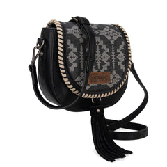 WG2212-8136  Wrangler Southwestern  Print Saddle Bag -  Black