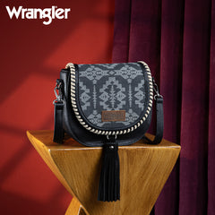 WG2212-8136  Wrangler Southwestern  Print Saddle Bag -  Black