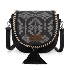 WG2212-8136  Wrangler Southwestern  Print Saddle Bag -  Black