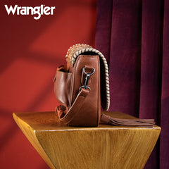 WG2212-8136  Wrangler Southwestern  Print Saddle Bag -  Brown
