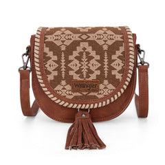 WG2212-8136  Wrangler Southwestern  Print Saddle Bag -  Brown