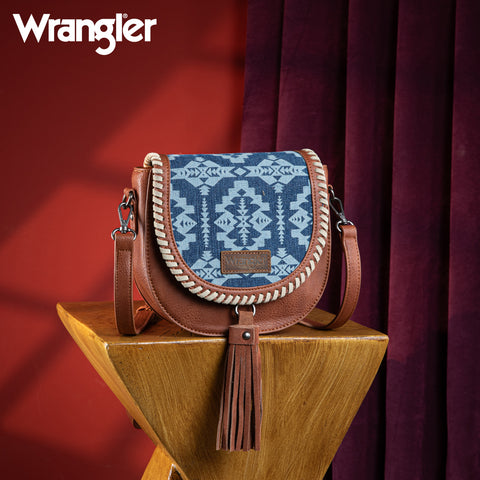 WG2212-8136  Wrangler Southwestern  Print Saddle Bag -  Jean