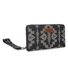 WG2212-W006  Wrangler Southwestern Art Print Wallet  -Black
