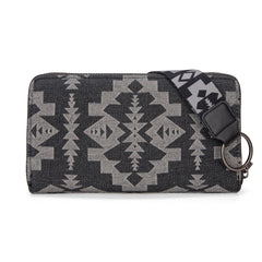 WG2212-W006  Wrangler Southwestern Art Print Wallet  -Black