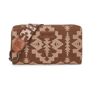 WG2212-W006 Wrangler Southwestern Art Print Wallet - Brown