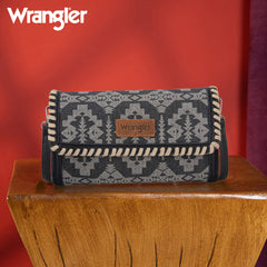 WG2212-C012  Wrangler Southwestern Print  Wallet/Wristlet/Crossbody Bag - Black