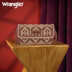 WG2212-C012  Wrangler Southwestern Print  Wallet/Wristlet/Crossbody Bag - Brown