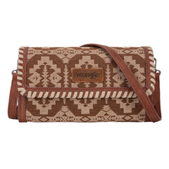 WG2212-C012  Wrangler Southwestern Print  Wallet/Wristlet/Crossbody Bag - Brown