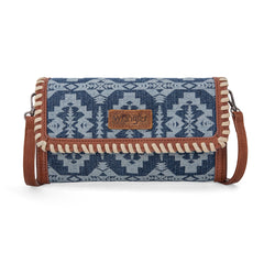 WG2212-C012  Wrangler Southwestern Print  Wallet/Wristlet/Crossbody Bag - Jean