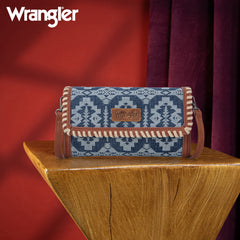 WG2212-C012  Wrangler Southwestern Print  Wallet/Wristlet/Crossbody Bag - Jean