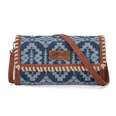 WG2212-C012  Wrangler Southwestern Print  Wallet/Wristlet/Crossbody Bag - Jean