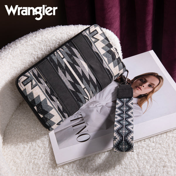 Wrangler Aztec Print Card Wallet - Black (WG226-W0069BK) main image 1