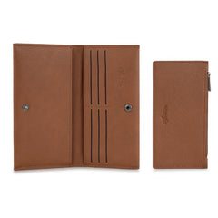 WG224-W071  Wrangler Long Wallet with Detachable Zipper Pocket