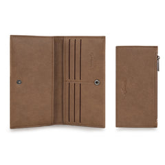 WG224-W071  Wrangler Long Wallet with Detachable Zipper Pocket