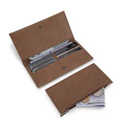 WG224-W071  Wrangler Long Wallet with Detachable Zipper Pocket