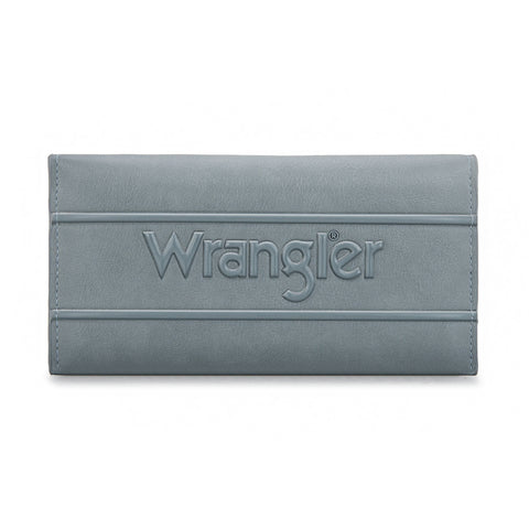 WG224-W071  Wrangler Long Wallet with Detachable Zipper Pocket