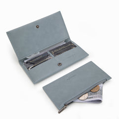 WG224-W071  Wrangler Long Wallet with Detachable Zipper Pocket