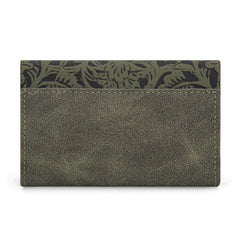 WG224-W072  Wrangler Floral Tooled Card Holder -Green