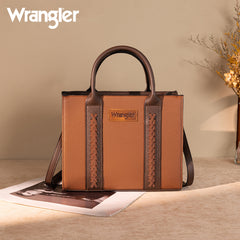 WG225-8120  Wrangler Whipstitch Tote/Crossbody - Brown-Coffee