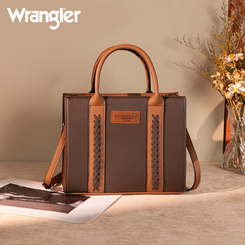 WG225-8120  Wrangler Whipstitch Tote/Crossbody - Coffee