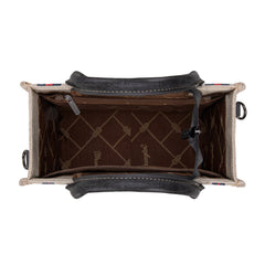 WG226-8120S  Wrangler Aztec Pattern Dual Sided Print -Tote/Crossbody -Black