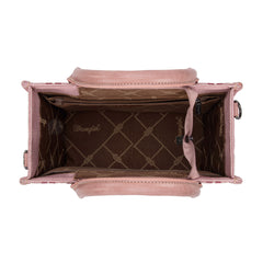 WG226-8120S  Wrangler Aztec Pattern Dual Sided Print -Tote/Crossbody -Dark Pink