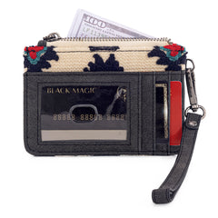WG226-W069  Wrangler Aztec Print Card Wallet -Black