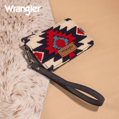 WG226-W069  Wrangler Aztec Print Card Wallet -Black