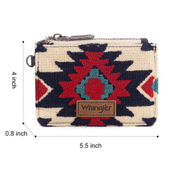 WG226-W069  Wrangler Aztec Print Card Wallet -Black